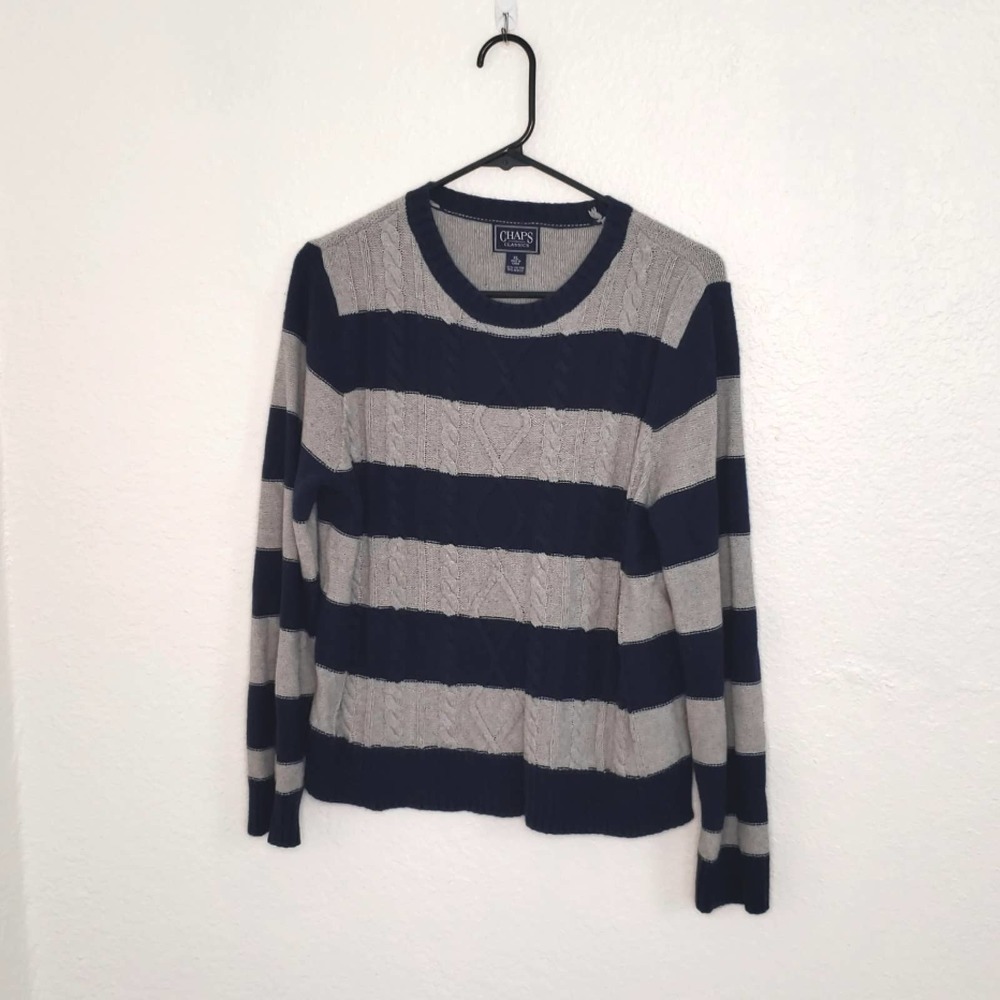 Chaps women's Blue Crew-neck Sweater size XL